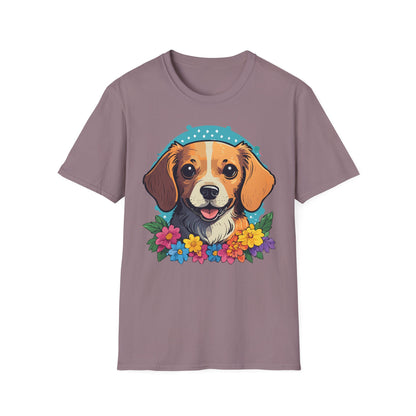 Dog Shirt Unisex Animal Tee Softstyle Cotton Ring Spun Comfort
