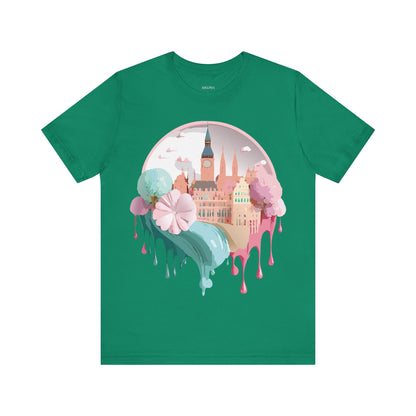 Natural Cotton Tee Shirt - Beautiful Places Collection - Prague Printify