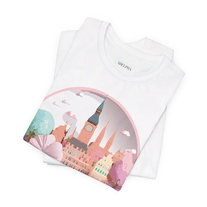 Natural Cotton Tee Shirt - Beautiful Places Collection - Prague Printify