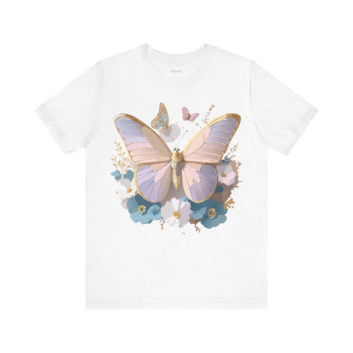 T-Shirt aus natürlicher Baumwolle mit Schmetterling