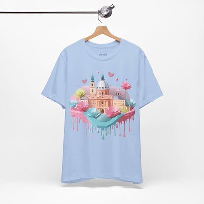 Natural Cotton Tee Shirt - Beautiful Places Collection - Prague Printify