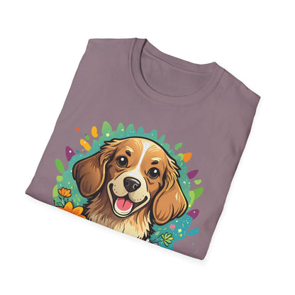 Dog Lover Unisex Animal Print T Shirt Cotton Tee Gildan Softstyle 64000