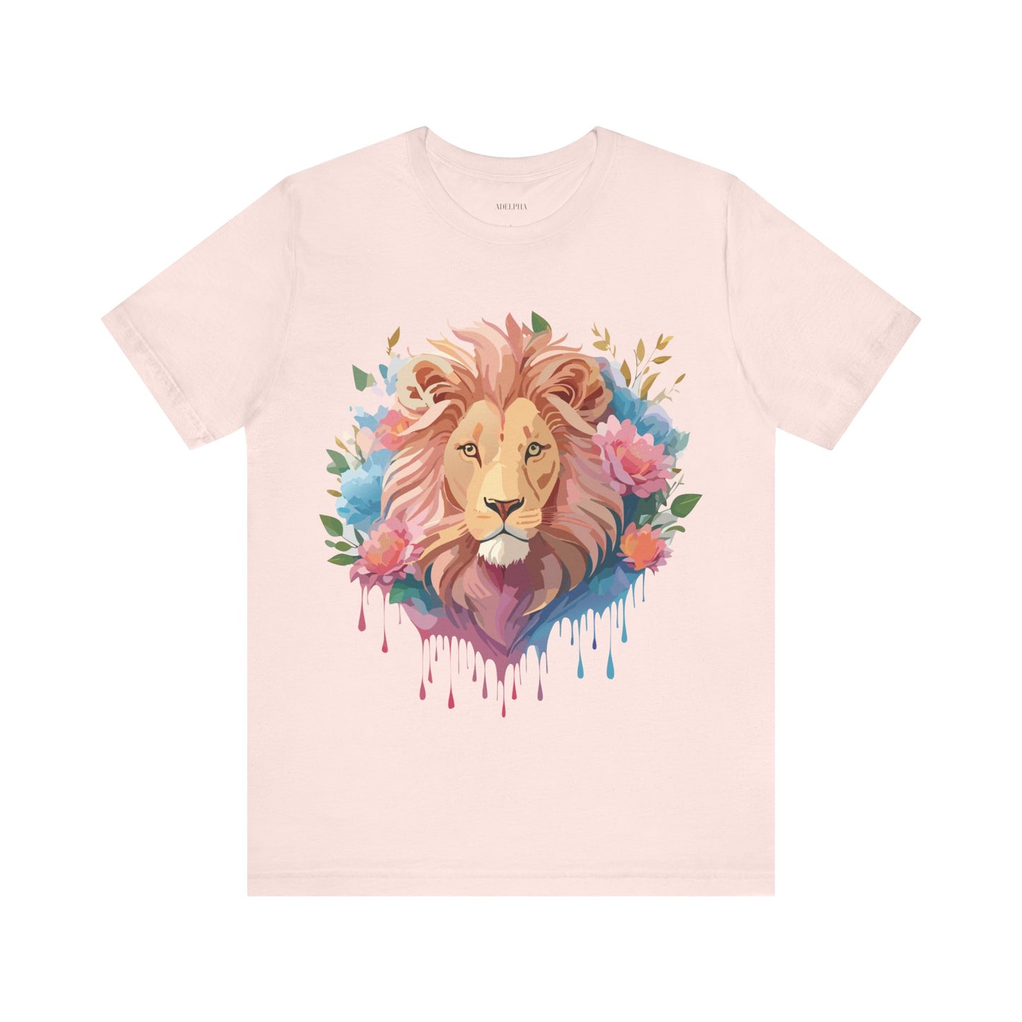 Natural Cotton Tee Shirt with Lion