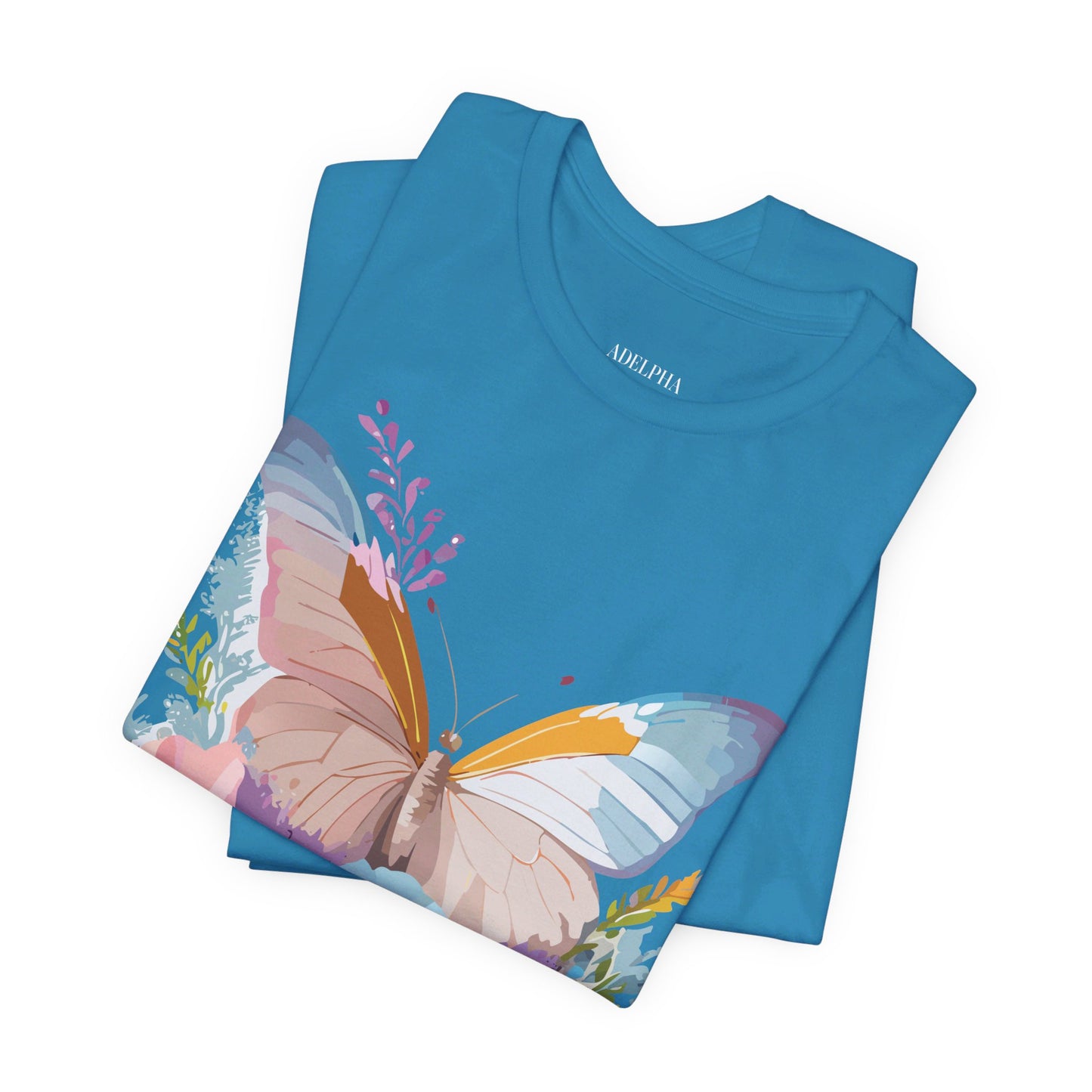 T-shirt en coton naturel avec papillon