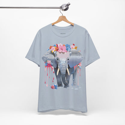 Natural Cotton Tee Shirt with Elephant Printify