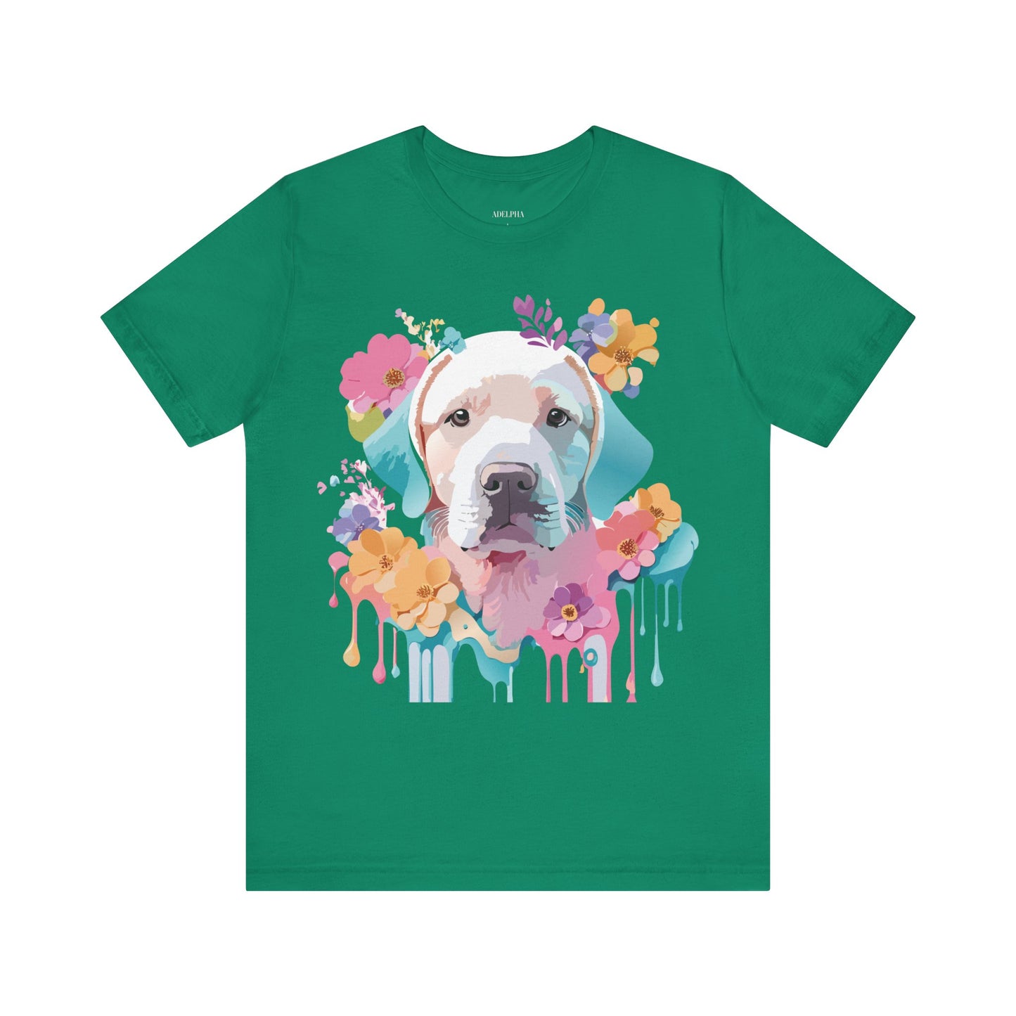 T-Shirt aus natürlicher Baumwolle mit Hund