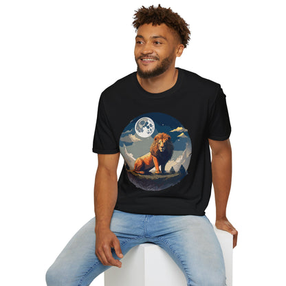 Lion Shirt Unisex Animal Tee Softstyle 64000 100 Percent Ring-Spun Cotton