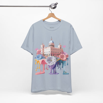 Natural Cotton Tee Shirt - Beautiful Places Collection - Madrid Printify