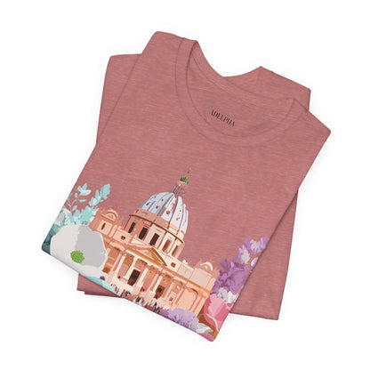 Natural Cotton Tee Shirt - Beautiful Places Collection - Rome Printify
