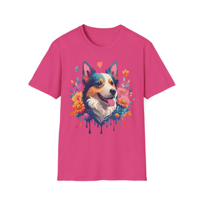 Animal Print Dog Shirt Unisex Softstyle Cotton Tee For Pet Lovers