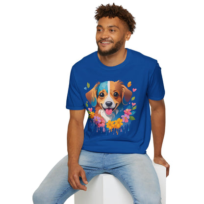 Dog Shirt Unisex Animal Tee 100 Percent Cotton Gildan Softstyle 64000