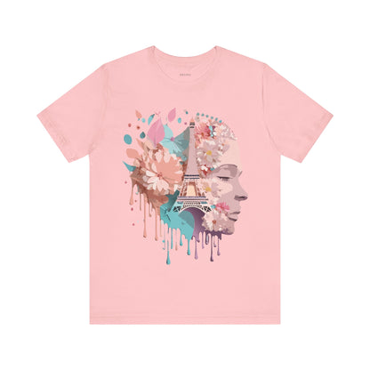Natural Cotton Tee Shirt - Beautiful Places Collection - Paris Printify