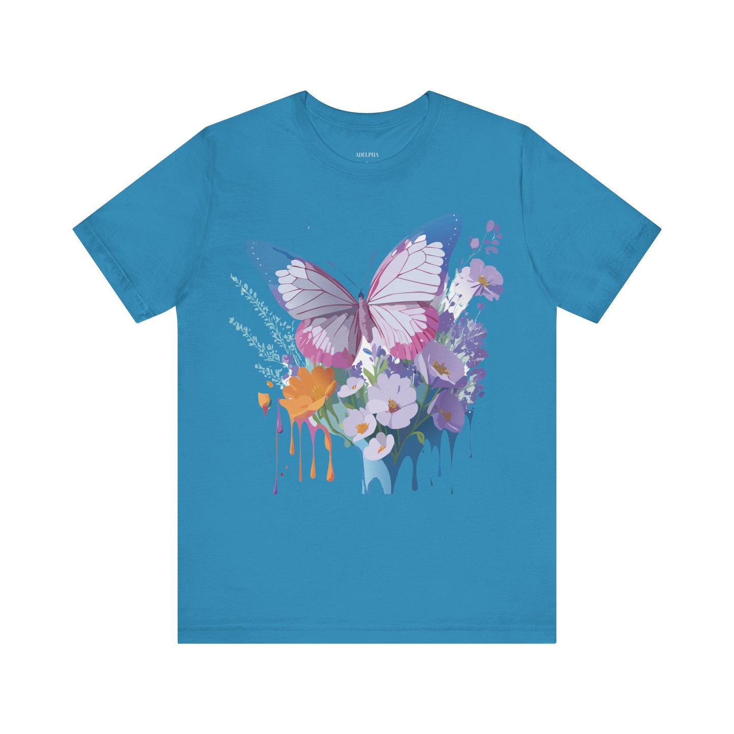 T-Shirt aus natürlicher Baumwolle mit Schmetterling