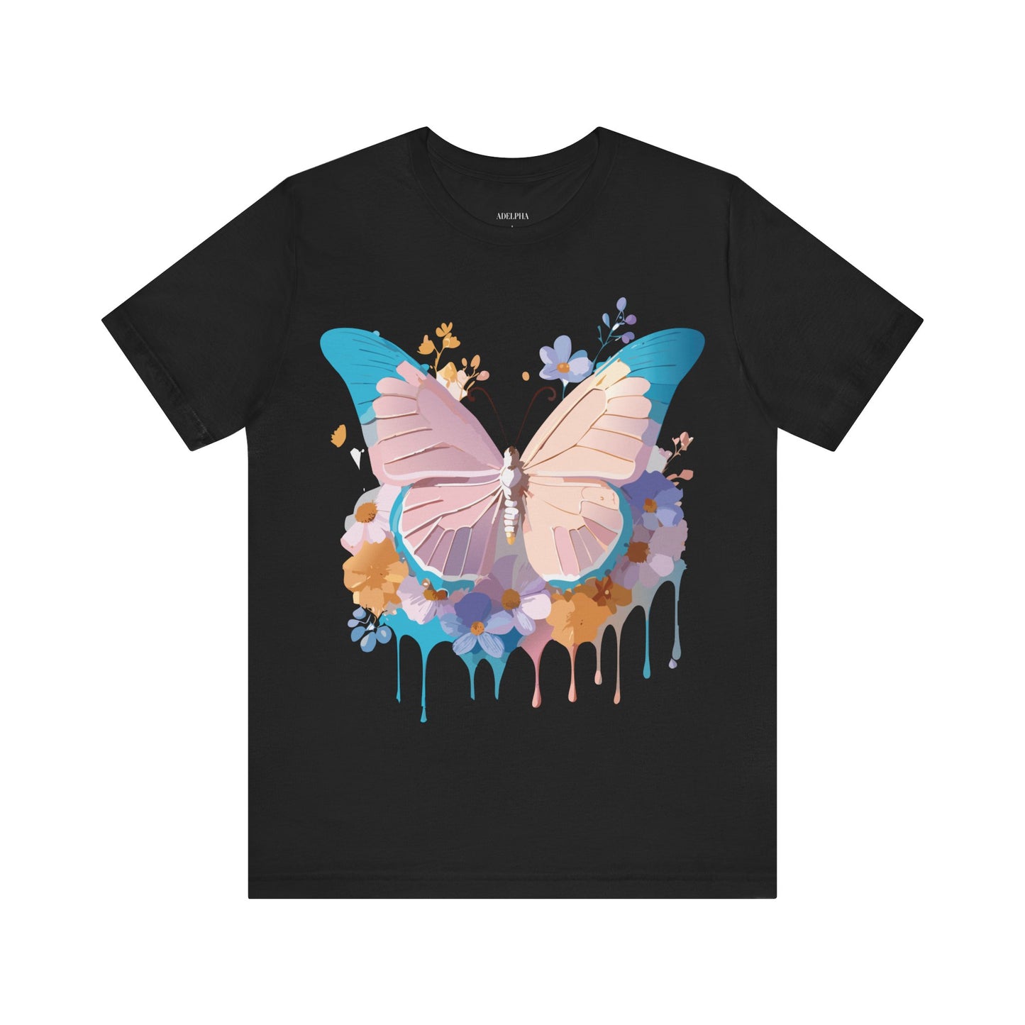 T-shirt en coton naturel avec papillon