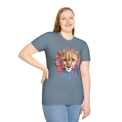 Cheetah Print Shirt Softstyle Tee Gildan 64000 100 Percent Ring Spun Cotton