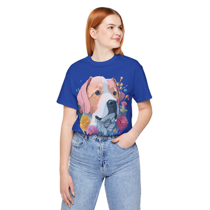 Natural Cotton Tee Shirt with Dog Printify