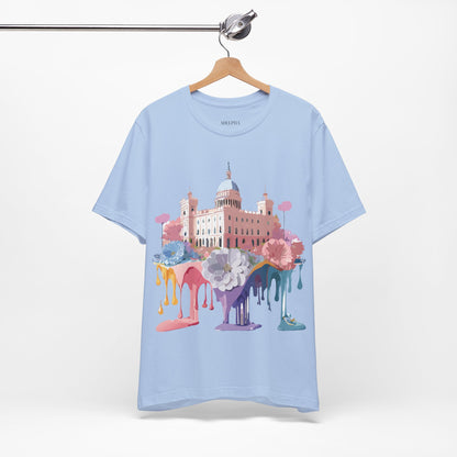 Natural Cotton Tee Shirt - Beautiful Places Collection - Madrid Printify