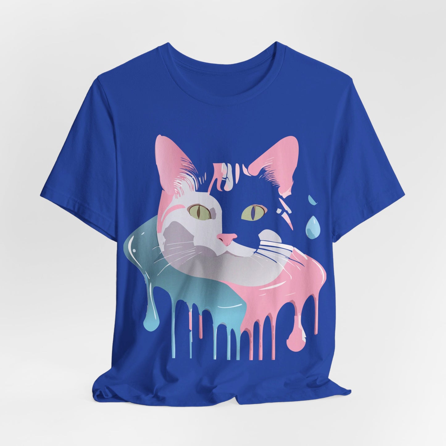 Natural Cotton Tee Shirt with Cat