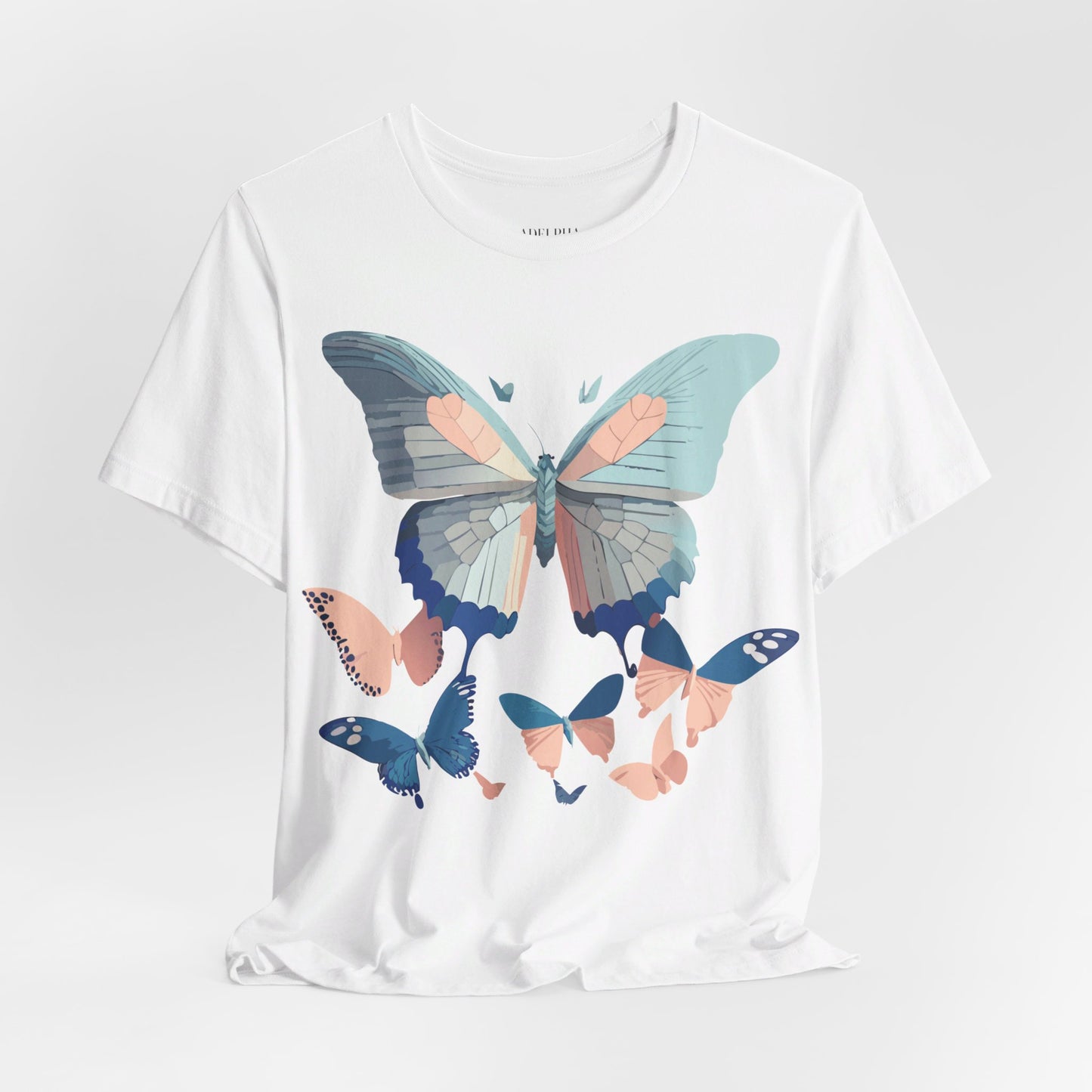 T-shirt en coton naturel avec papillon