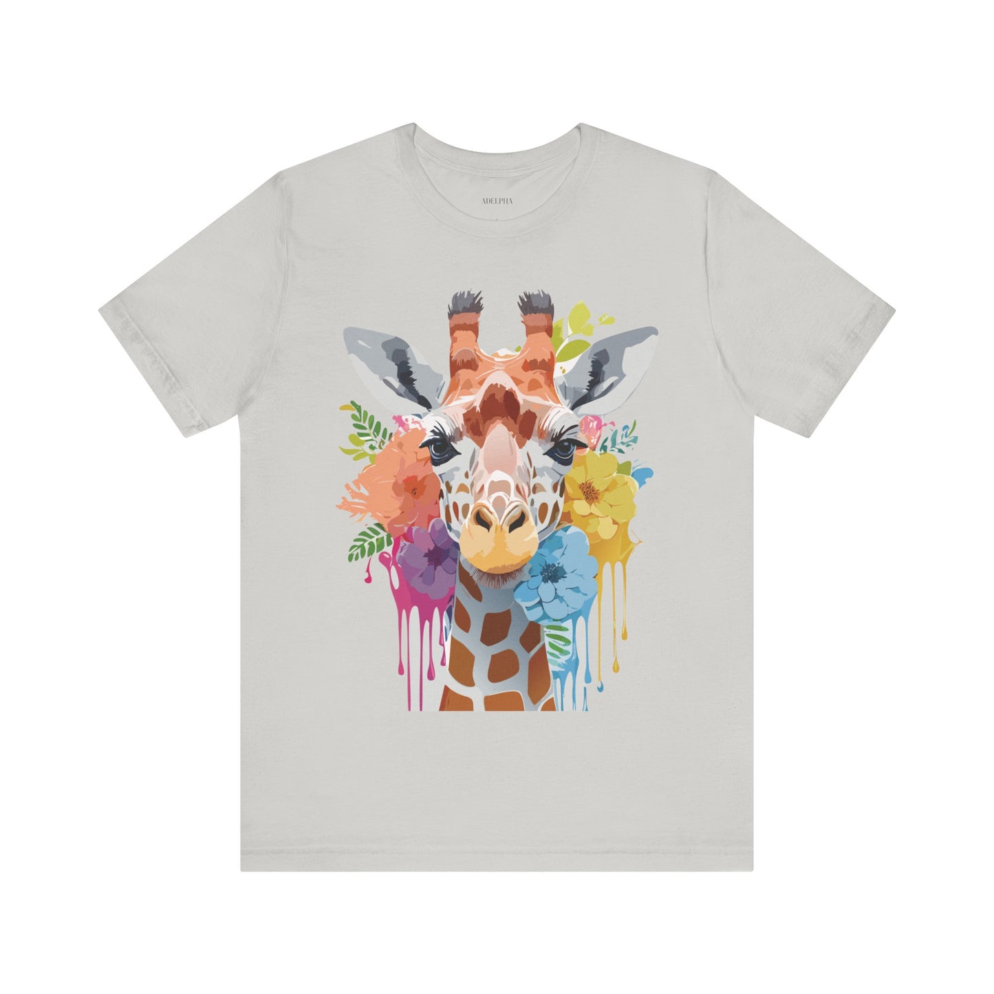 Natural Cotton Tee Shirt with Giraffe