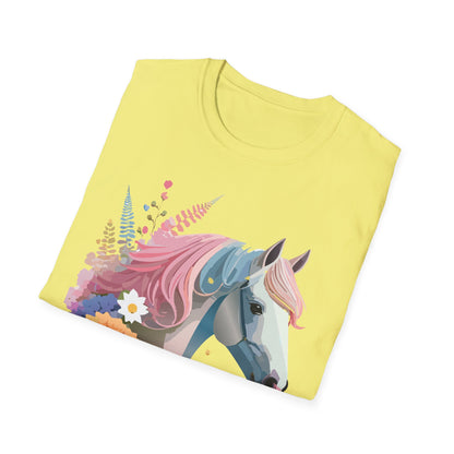 Horse Shirt Unisex Gildan Softstyle 64000 Cotton Tee With Animals