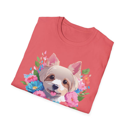 Unisex Gildan Softstyle Animal Print Dog Shirt Tee 100 Percent Cotton