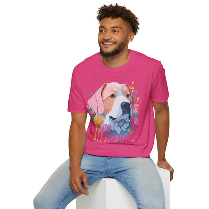 Dog Shirt Unisex Softstyle Cotton Tee 64000 Graphic Animal Print