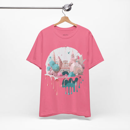 Natural Cotton Tee Shirt - Beautiful Places Collection - Paris Printify