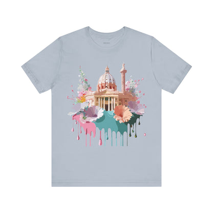 Natural Cotton Tee Shirt - Beautiful Places Collection - Rome Printify