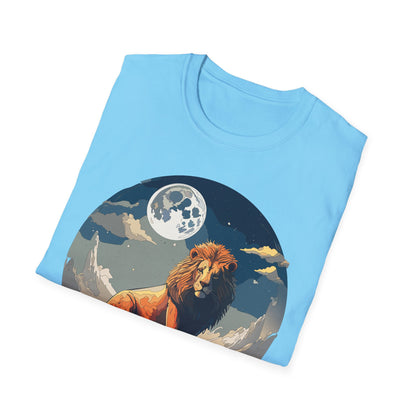 Lion Shirt Unisex Animal Tee Softstyle 64000 100 Percent Ring-Spun Cotton