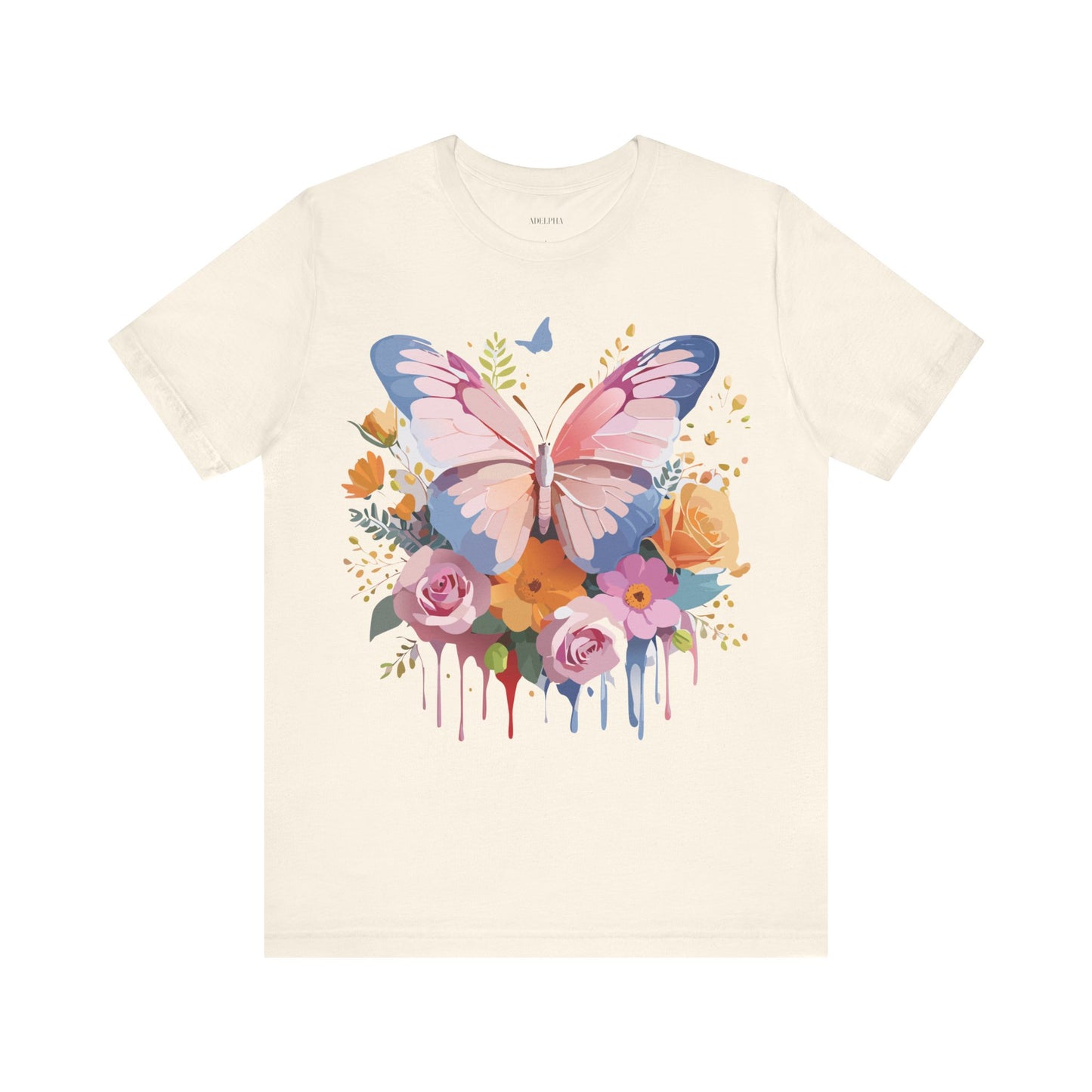 T-shirt en coton naturel avec papillon