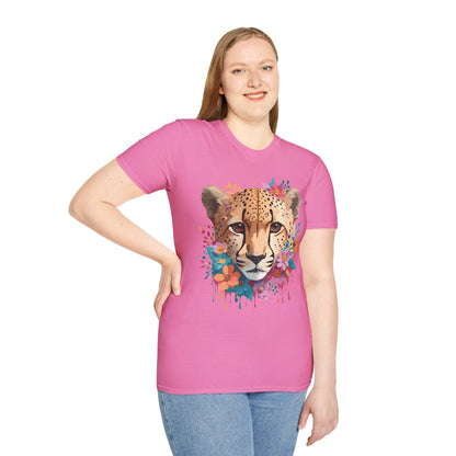 Cheetah Print Unisex Softstyle Tee Gildan 64000 Cotton Short Sleeve Shirt
