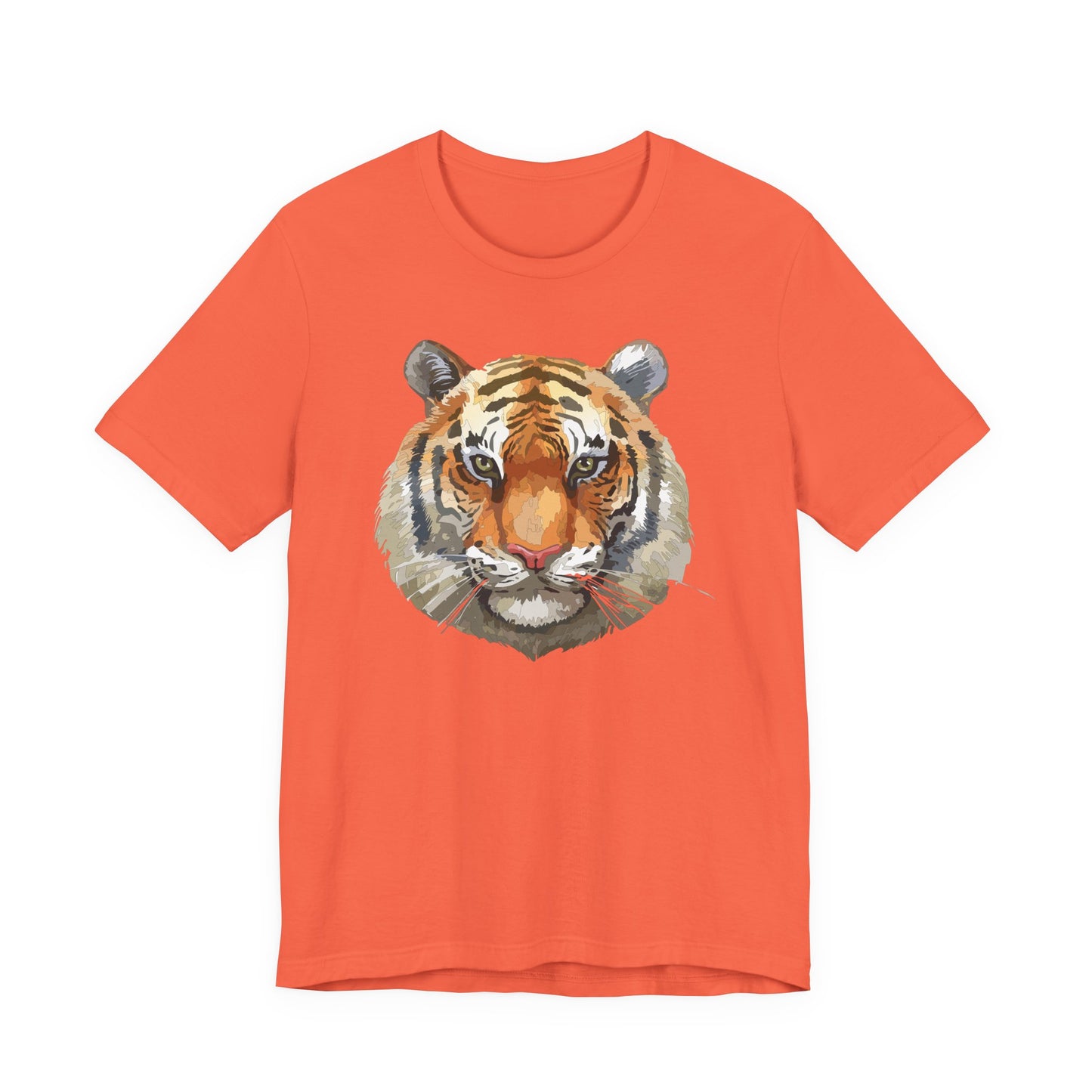 Wild Tiger Face Graphic T-Shirt Unisex Cotton Animal Design Wildlife Tee 1