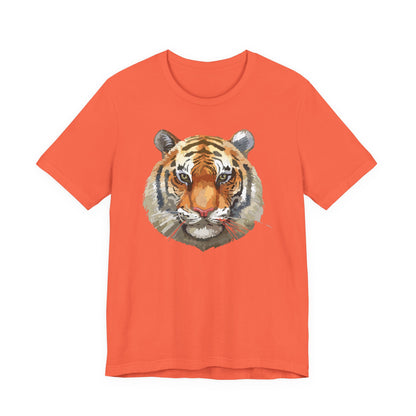 Wild Tiger Face Graphic T-Shirt Unisex Cotton Animal Design Wildlife Tee 1