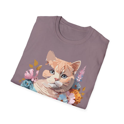 Cat Shirt Unisex Kitten Tee Softstyle Gildan 64000 Cotton Tee