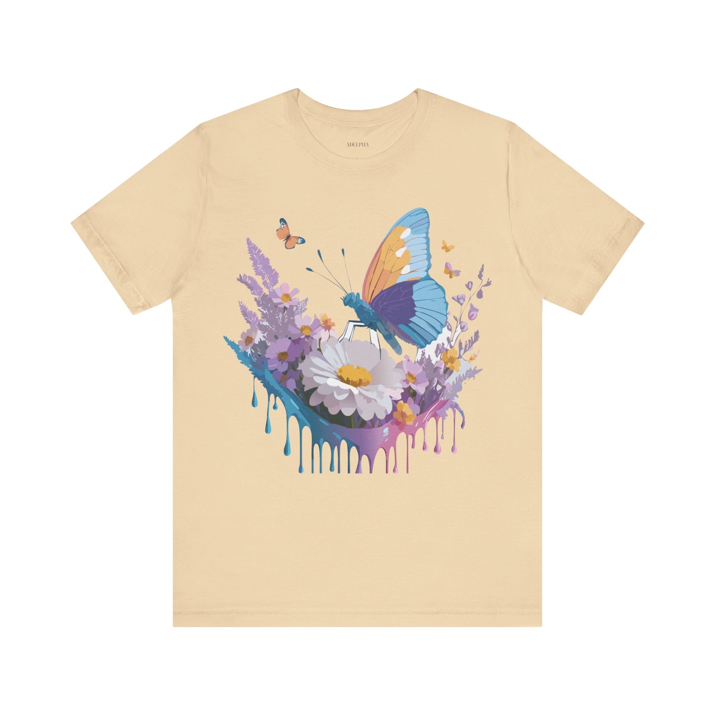 T-shirt en coton naturel avec papillon