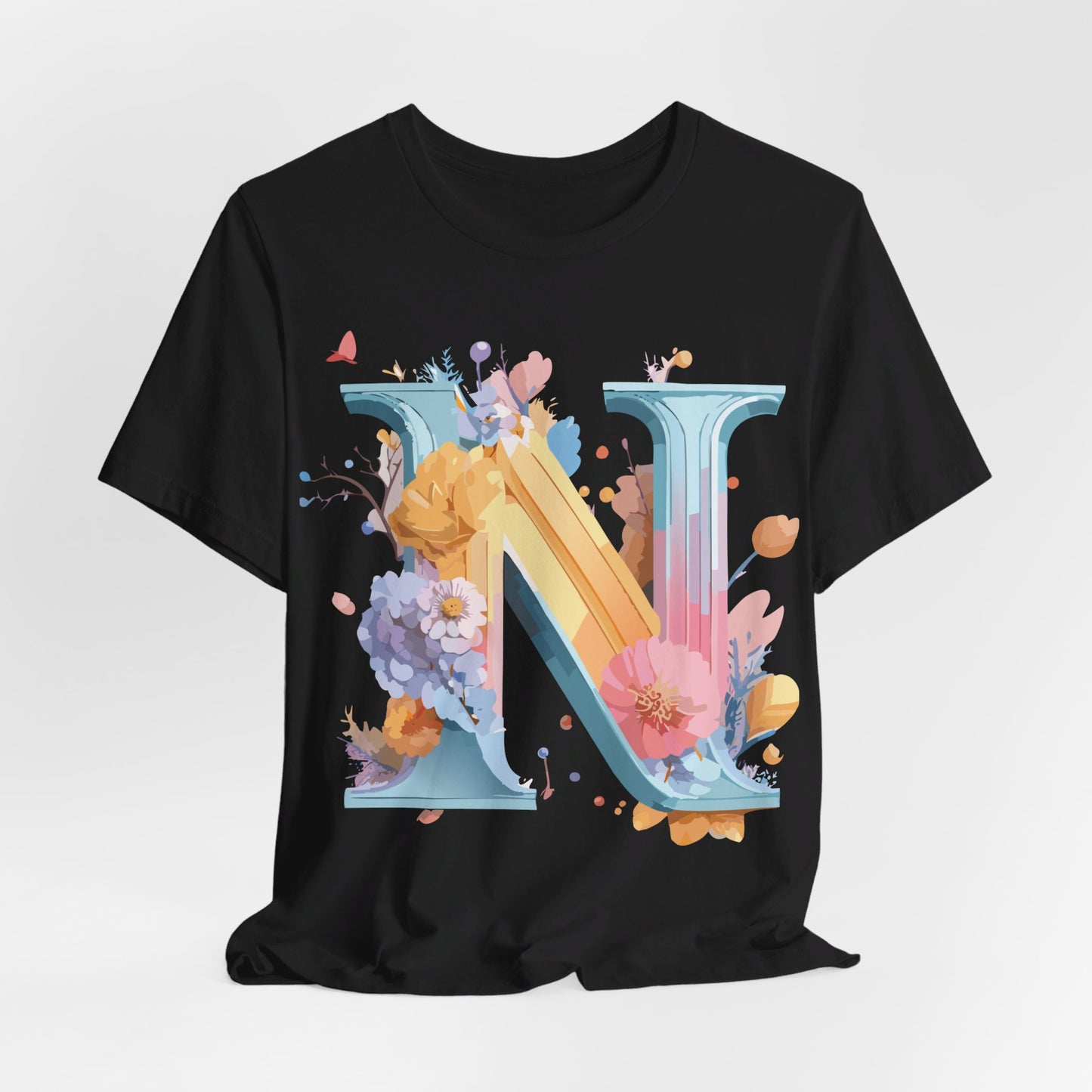 Natural Cotton Tee Shirt - Letters Collection - N