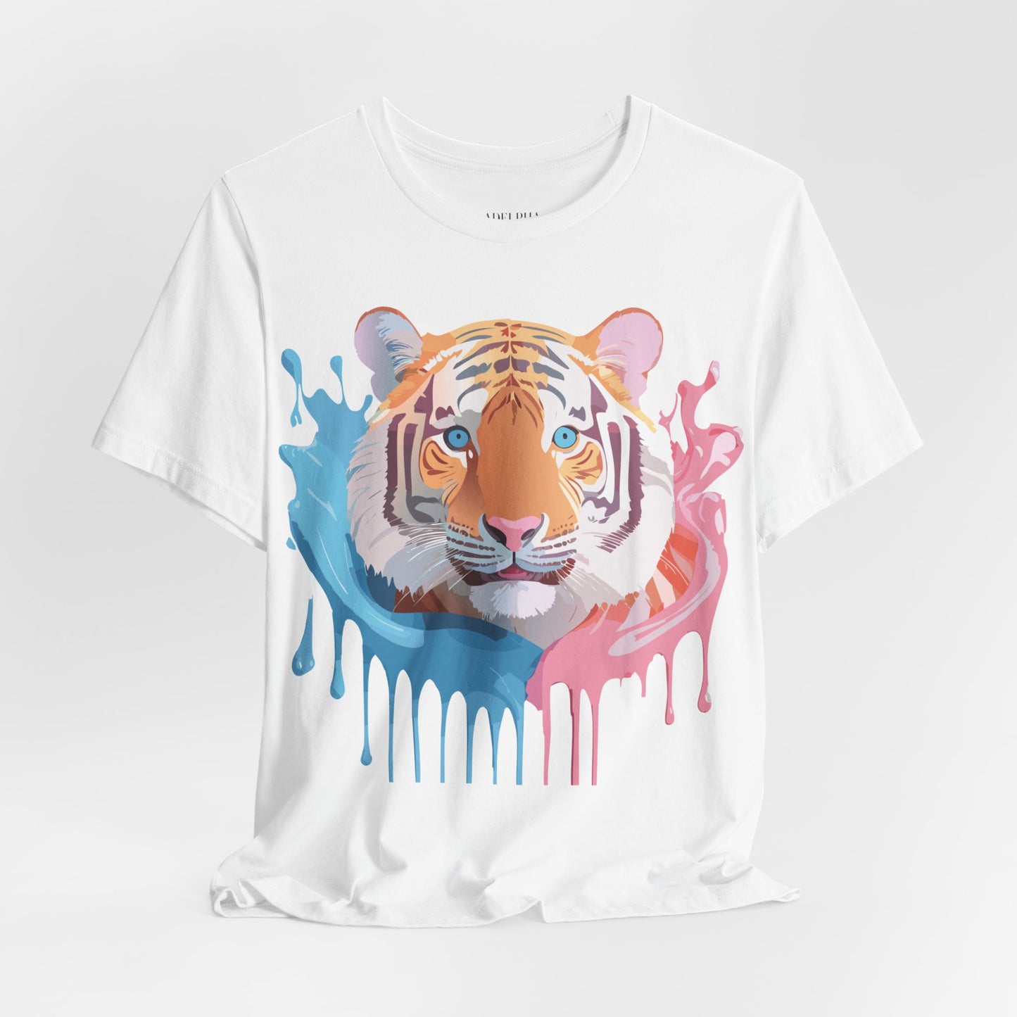 Natural Cotton Tee Shirt with Tiger