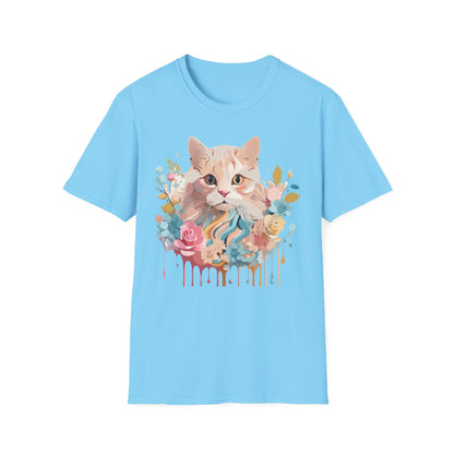 Unisex Cat Shirt Kitten Tee Cat Lover Tee Softstyle 64000 Gildan