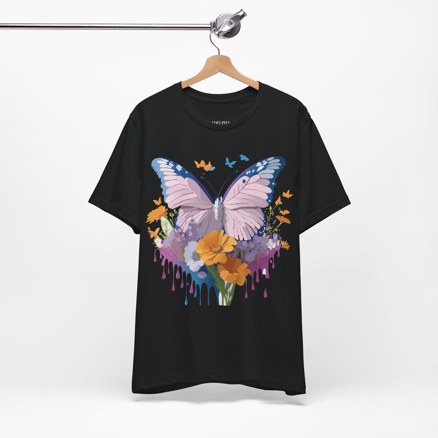 T-shirt en coton naturel avec papillon