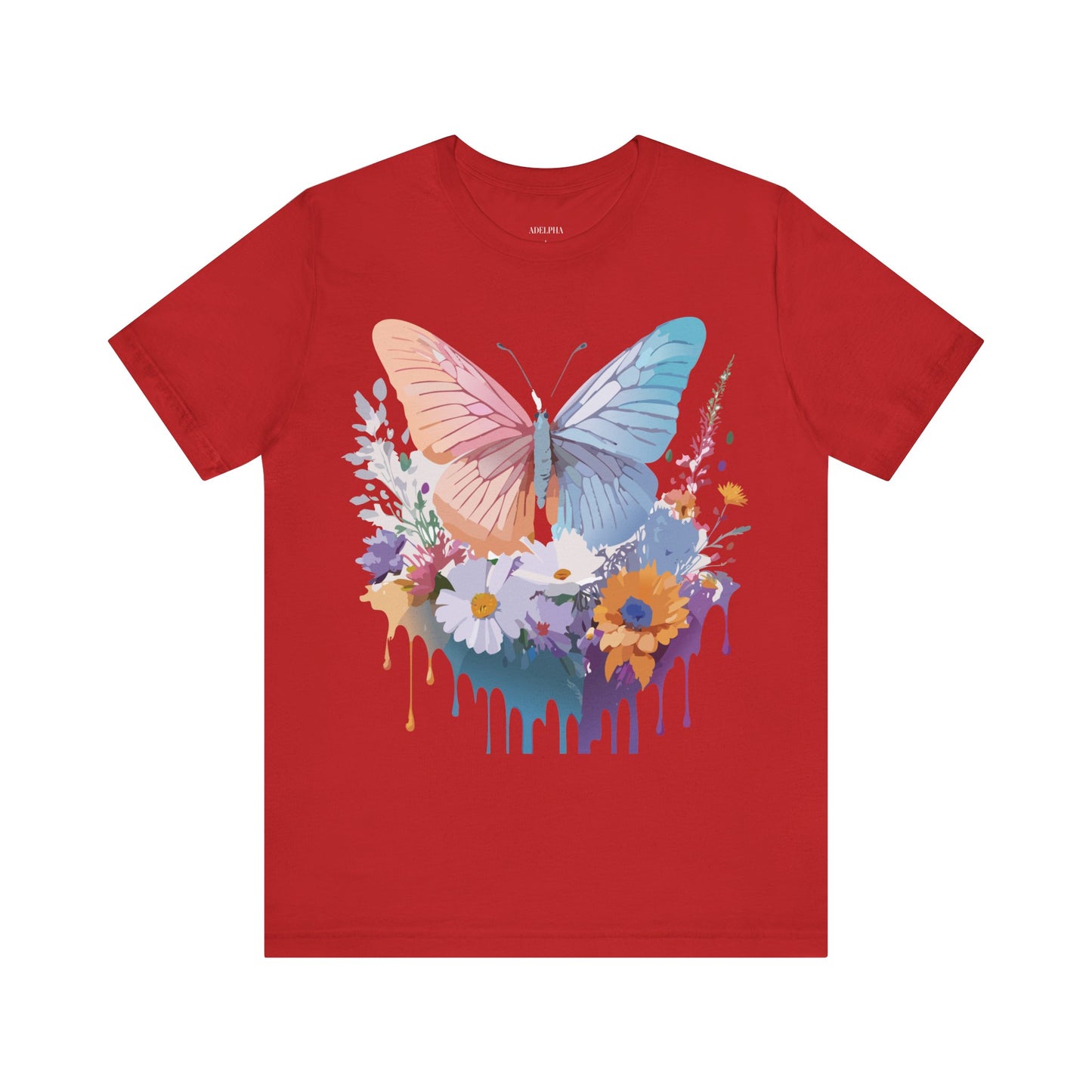 T-Shirt aus natürlicher Baumwolle mit Schmetterling