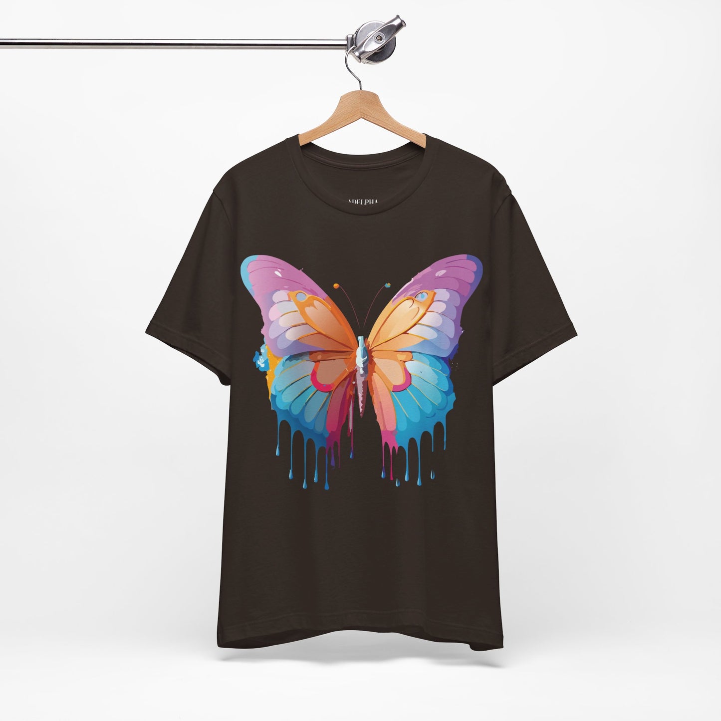 T-shirt en coton naturel avec papillon