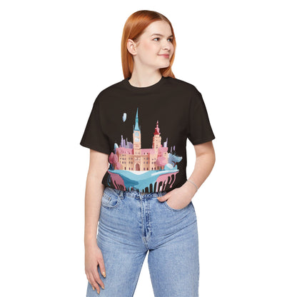 Natural Cotton Tee Shirt - Beautiful Places Collection - Prague Printify
