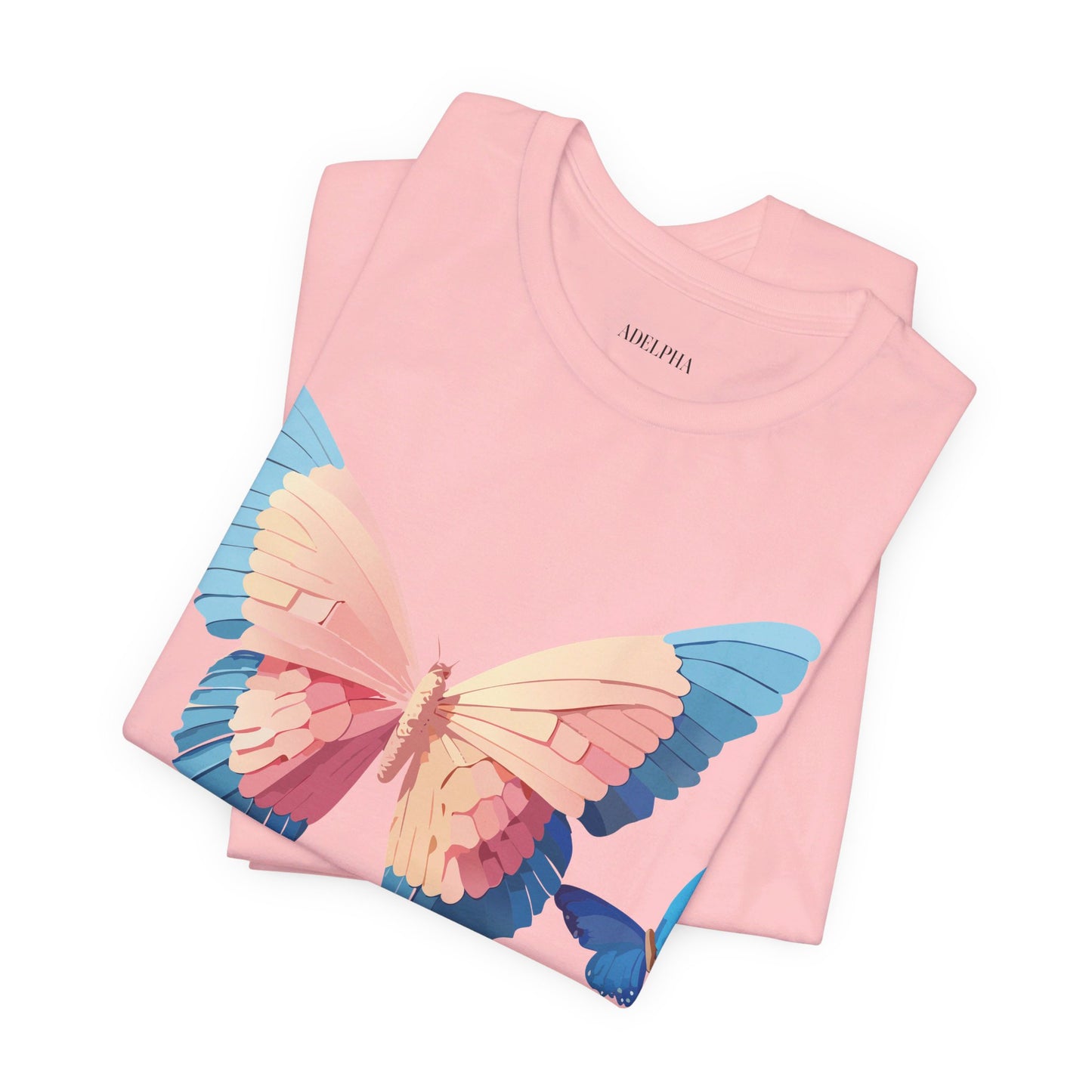 T-Shirt aus natürlicher Baumwolle mit Schmetterling