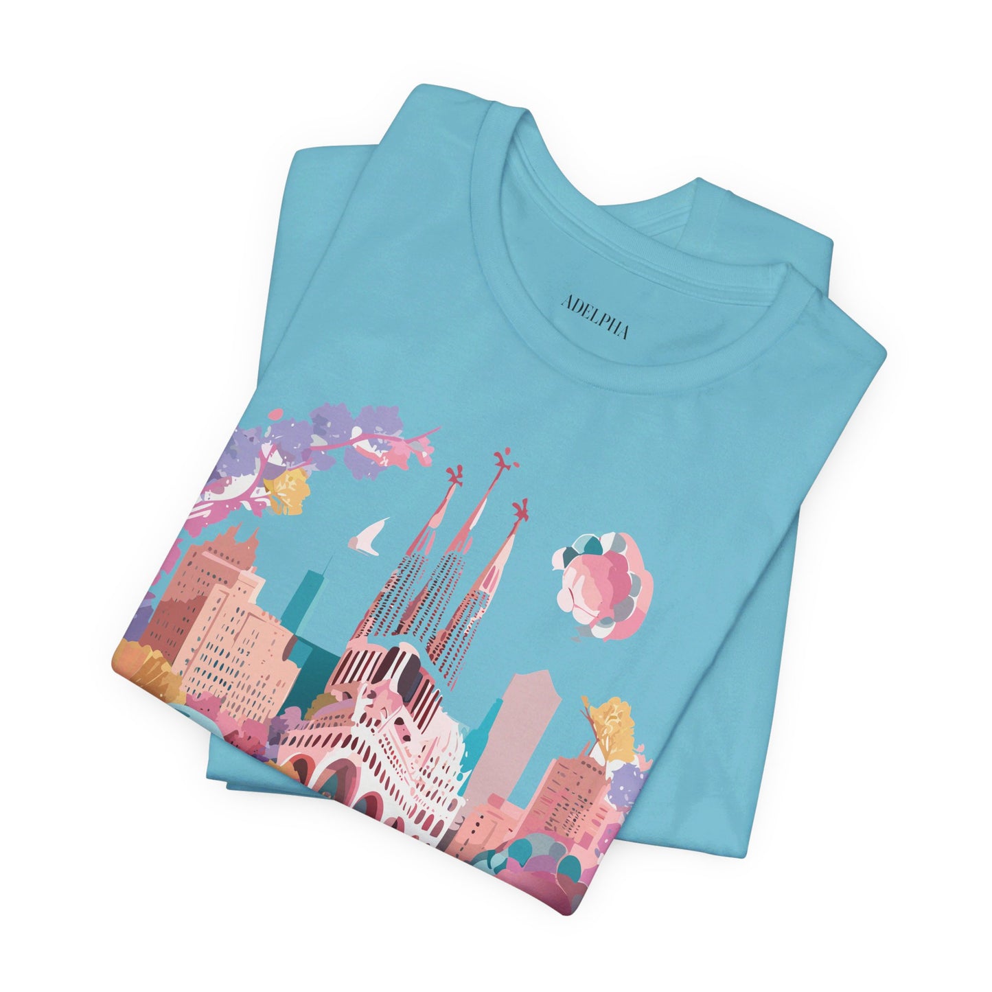 T-Shirt aus natürlicher Baumwolle – Kollektion „Beautiful Places“ – Barcelona