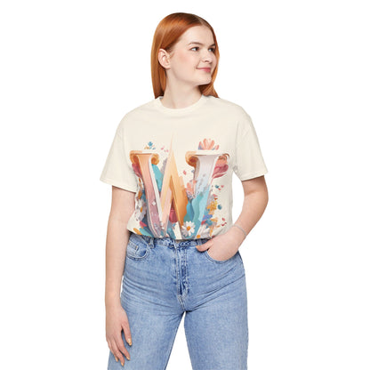 Natural Cotton Tee Shirt - Letters Collection - W Printify