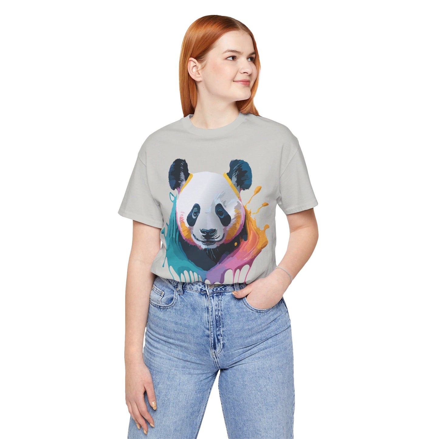 T-Shirt aus natürlicher Baumwolle mit Panda