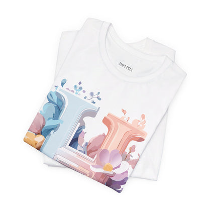 Natural Cotton Tee Shirt - Letters Collection - H Printify