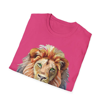 Lion Shirt Unisex Animal Tee Gildan Softstyle 64000 Cotton Comfort