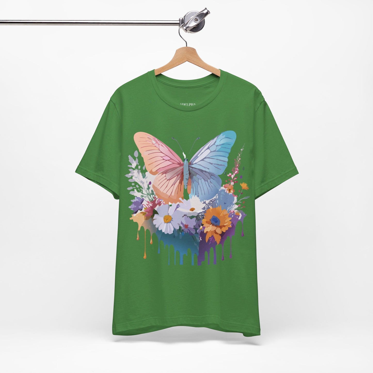 T-Shirt aus natürlicher Baumwolle mit Schmetterling